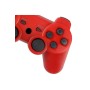 Cosmostech P3 Doubleshock PS3 Playstation 3 için Uyumlu Kablosuz Titreşimli Oyun Kolu Gamepad Joystick Controller Kırmızı